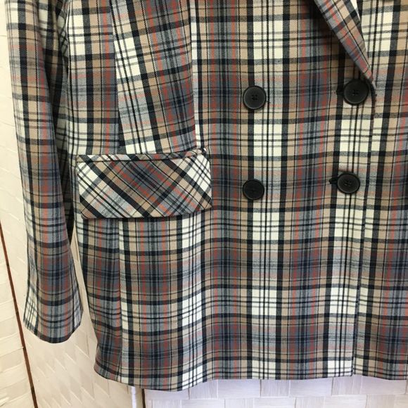 Nwt Apt. 9 Cara Santana plaid blazer size 14 - Picture 6 of 10